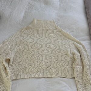 Altar'd State Cream Mock Neck Sweater